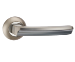 Ручка дверная ALFA TL Матовый никель/хром (без запирания)